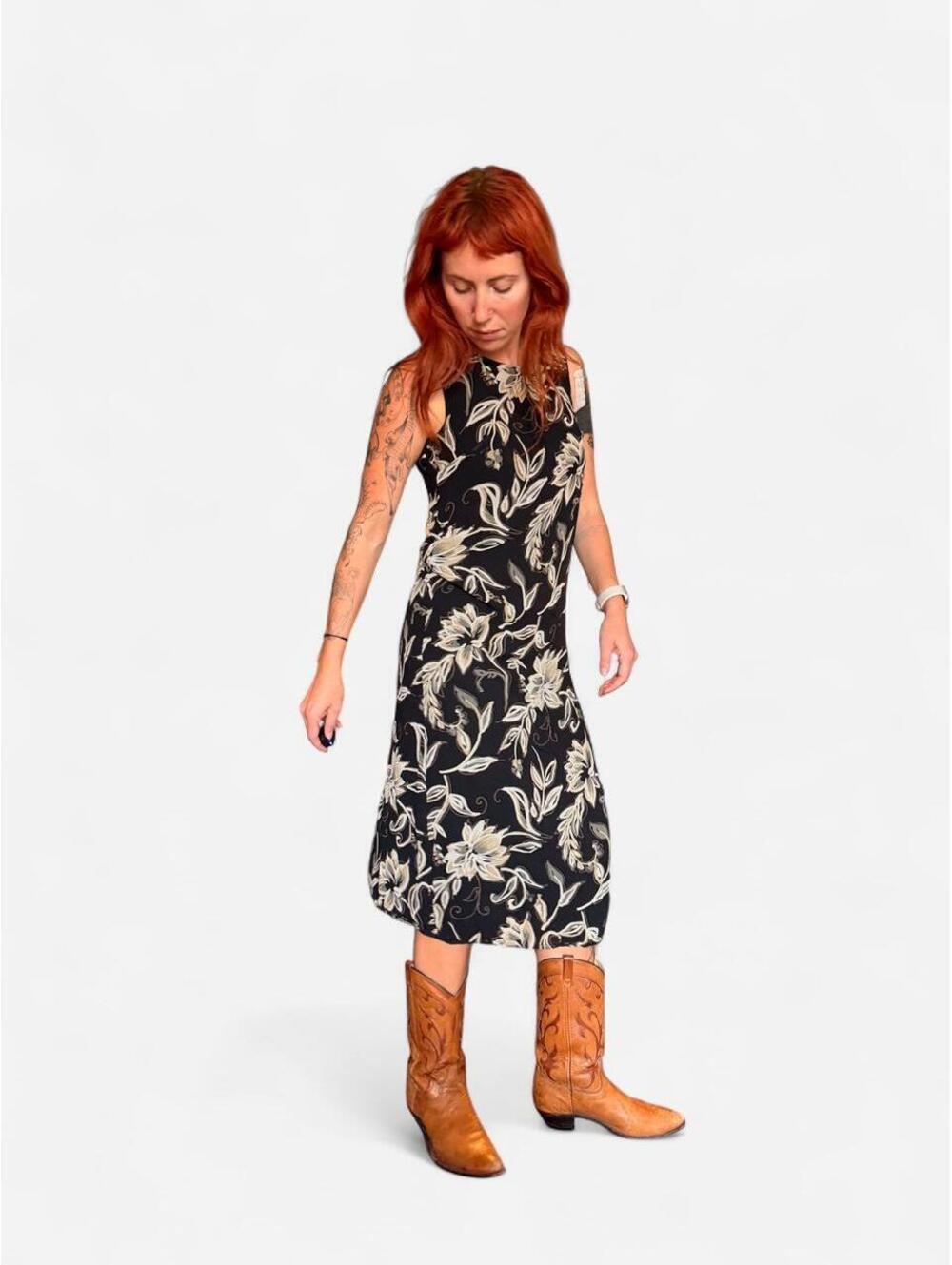 American Vintage Women's Black and Multi Dress
